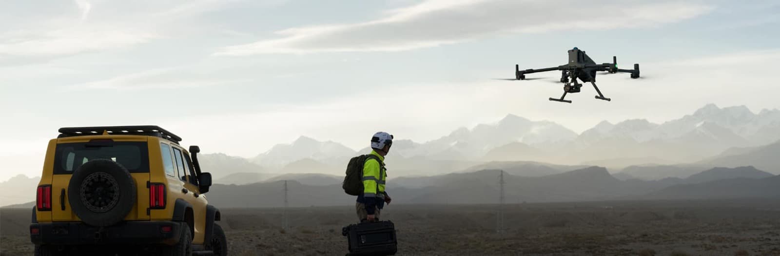 DJI Matrice 400 bevetés közben – drónos felmérés terepen