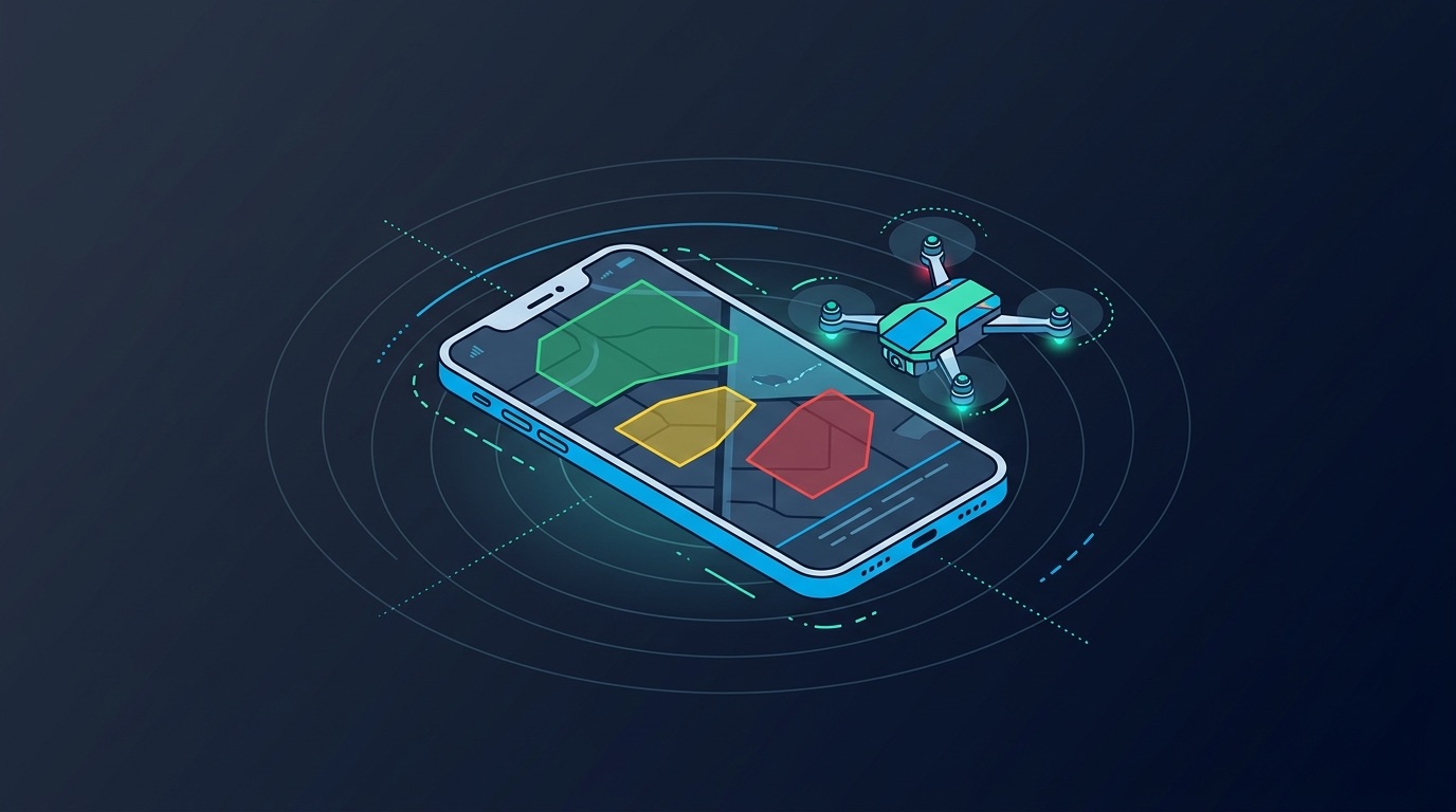 MyDroneSpace légtér-koordináció app a telefonon